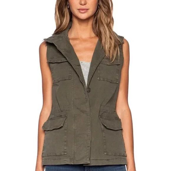 J Brand Jackets & Blazers - J Brand Women's Distress Trooper Vest Jacket Olive Sz S NWOT 248.00